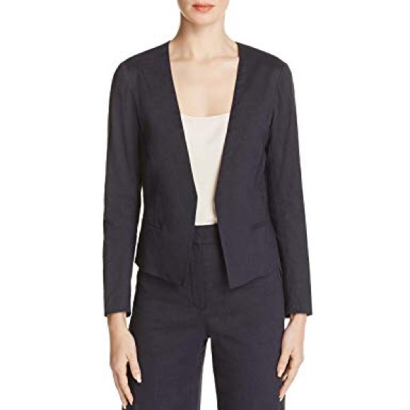 Theory Benefield crunch linen blazer size 2 - Picture 3 of 8